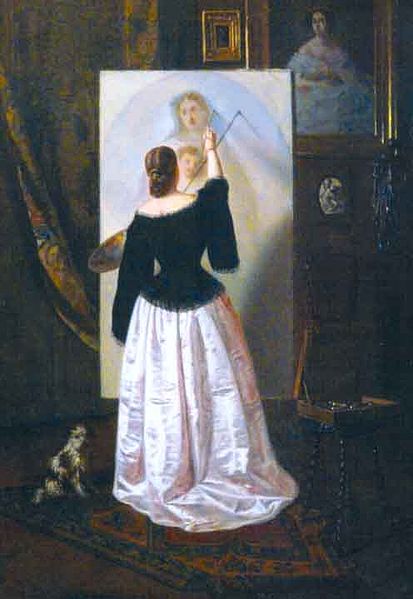 Файл:Госпожа рисует (1862).jpg