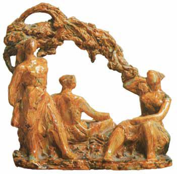 Файл:Осенняя песня, керамика, глазурь, 22×10×25 см, 1965.jpg