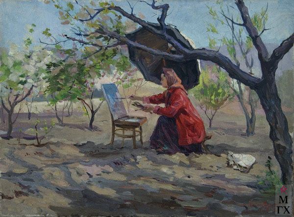 Файл:Бабкен Колозян - Художница Мариам Асламазян. 1956.jpg